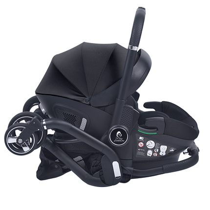 For Your Little One Qubi Infant Car Seat Stroller 7 Piece Bundle - Eclipse Black
