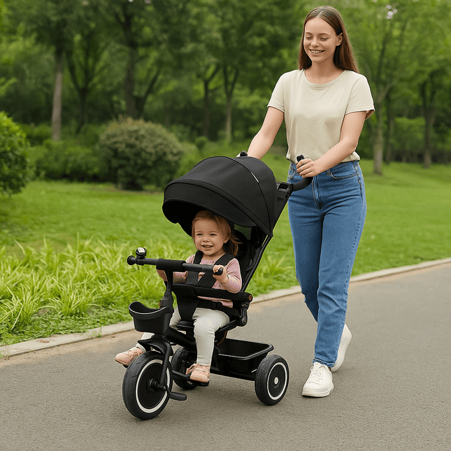 Foryourlittleone 6 in 1 Trike V3 - Black (9 months - 5 years)