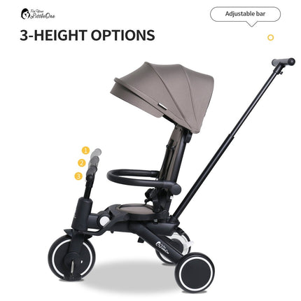 Foryourlittleone Xplor Plus 6 in 1 Foldable Trike - Grey Olive (10m-4y)