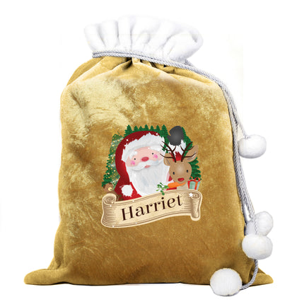 Personalised Santa Sack - Gold