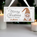 Personalised Gonk Christmas Wooden Sign