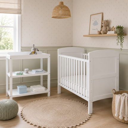 Grace 2 Piece Nursery Room Set - White