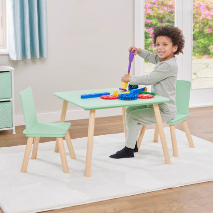 Kids Green Table and Two Chairs Set