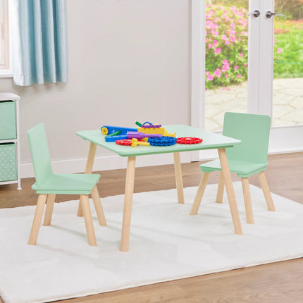 Kids Green Table and Two Chairs Set