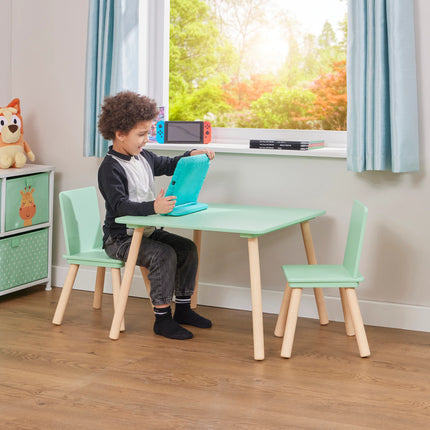Kids Green Table and Two Chairs Set