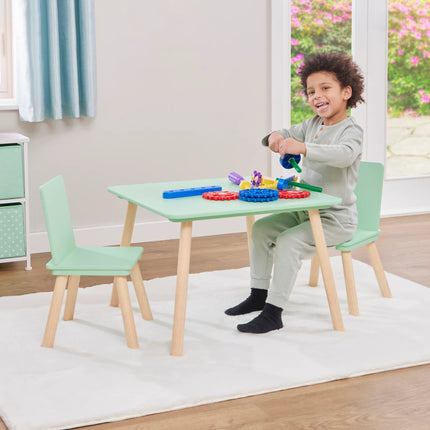 Kids Green Table and Two Chairs Set