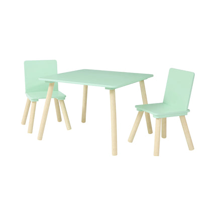 Kids Green Table and Two Chairs Set
