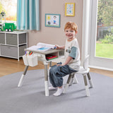 Grey Height Adjustable Table and Chair Set