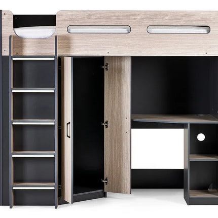 Hercules High Sleeper - Woodgrain & Anthracite
