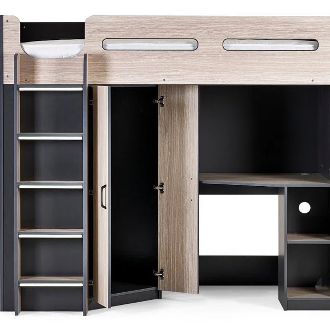 Hercules High Sleeper - Woodgrain & Anthracite