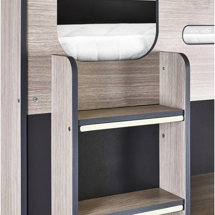 Hercules High Sleeper - Woodgrain & Anthracite