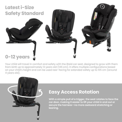 Jane iRaid 360 Swivel i-Size Car Seat, 0-12 years