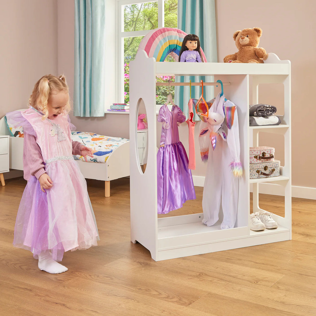 Kid's Dressing Rail with Mirror