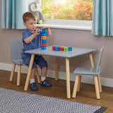 Grey Pinewood Table & Chairs