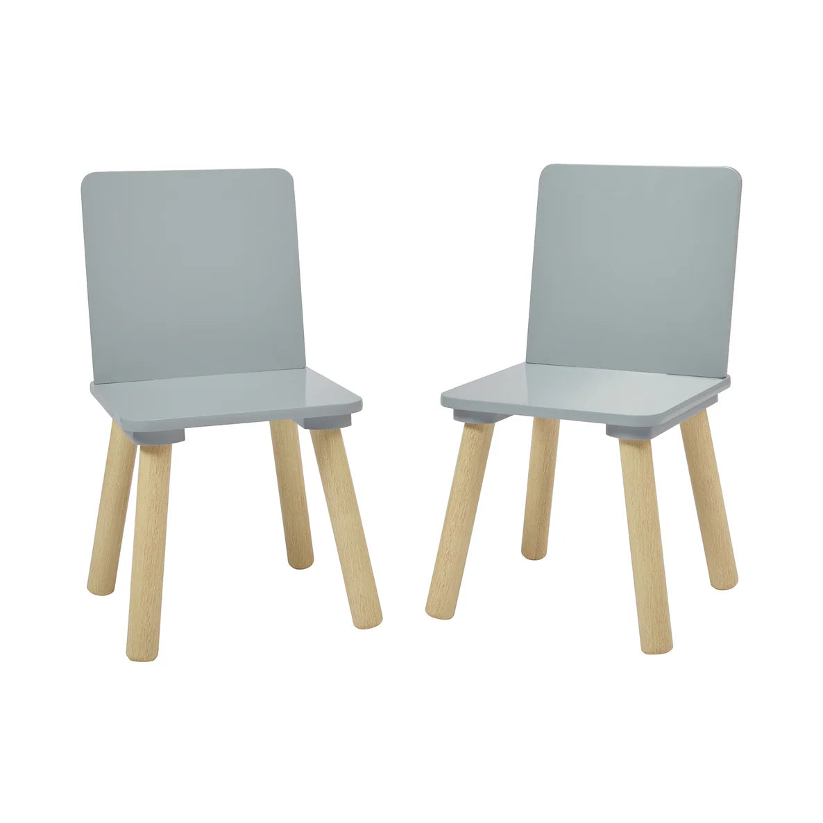 Grey Pinewood Table & Chairs