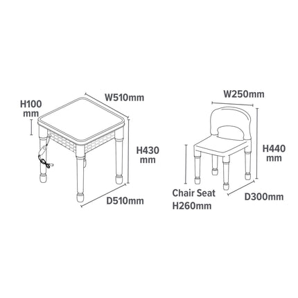 Light Up Table and Chairs