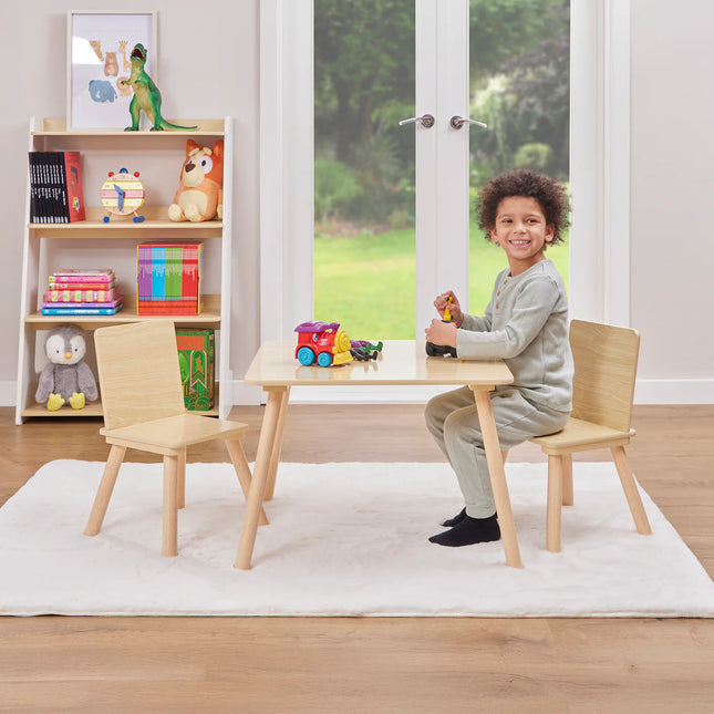 Kids Natural Wood Table & Chairs