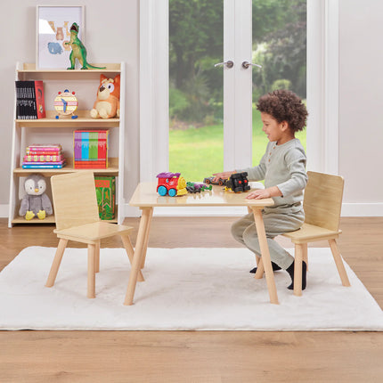 Kids Natural Wood Table & Chairs