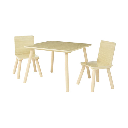 Kids Natural Wood Table & Chairs