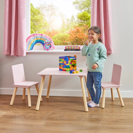 Kids Pink Table & Chairs