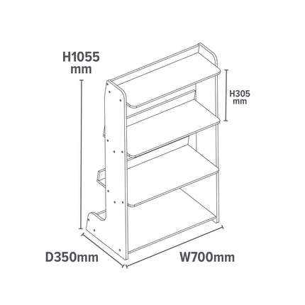 Kids Tiered Bookcase