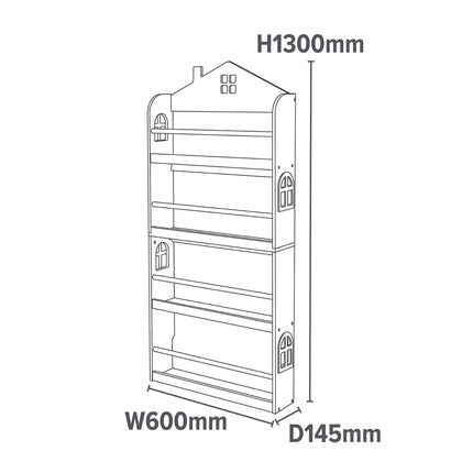 Wall mounted House Bookcase