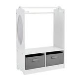 White Dressing Up Unit with Grey Boxes