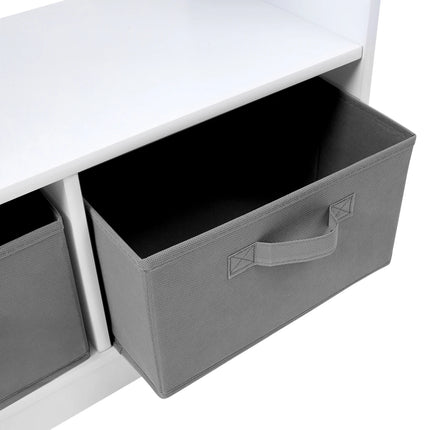 White Dressing Up Unit with Grey Boxes