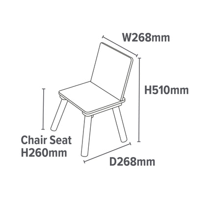 White & Pinewood Chairs - set of 2