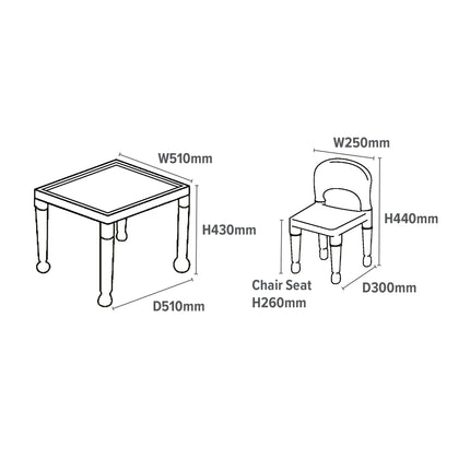 White Table & 2 Chair Set