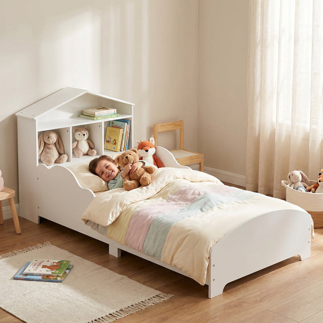 Toddler Bed with Bookcase