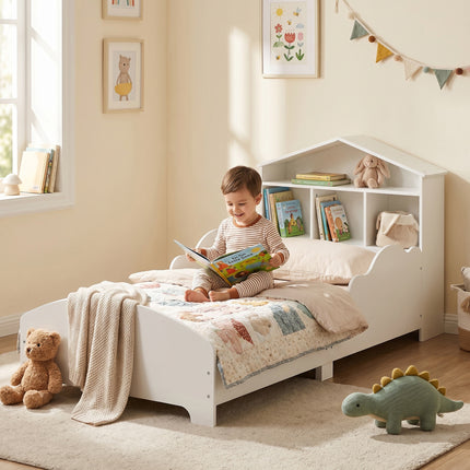 Toddler Bed with Bookcase