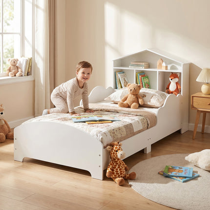 Toddler Bed with Bookcase
