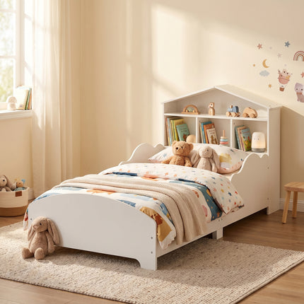 Toddler Bed with Bookcase