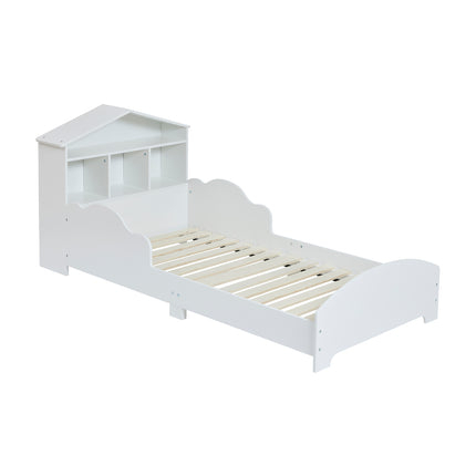 Toddler Bed with Bookcase