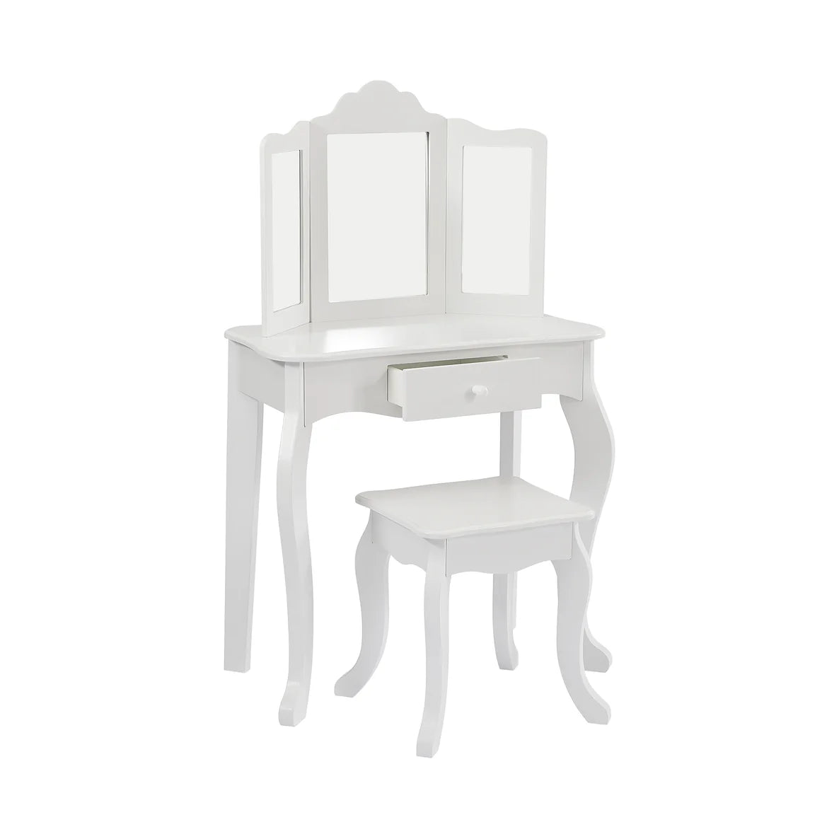 White Vanity Table & Stool