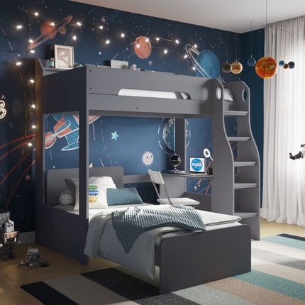 Cosmic L Shaped Bunk Bed - Grey