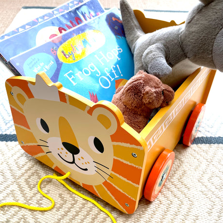 Lion Pull Along Toy Box
