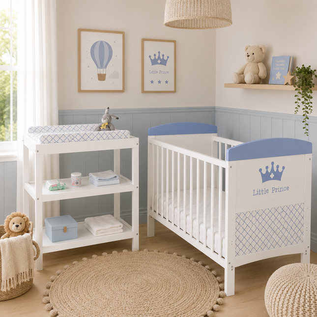 Little Prince 2 Piece Nursery Room Set + Changing Mat