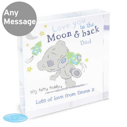 Tiny Tatty Teddy - Love You to the Moon and Back Crystal Token - Personalised