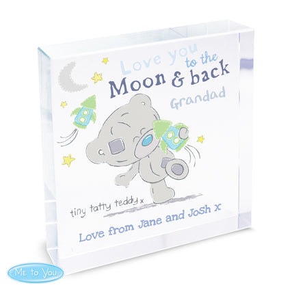 Tiny Tatty Teddy - Love You to the Moon and Back Crystal Token - Personalised