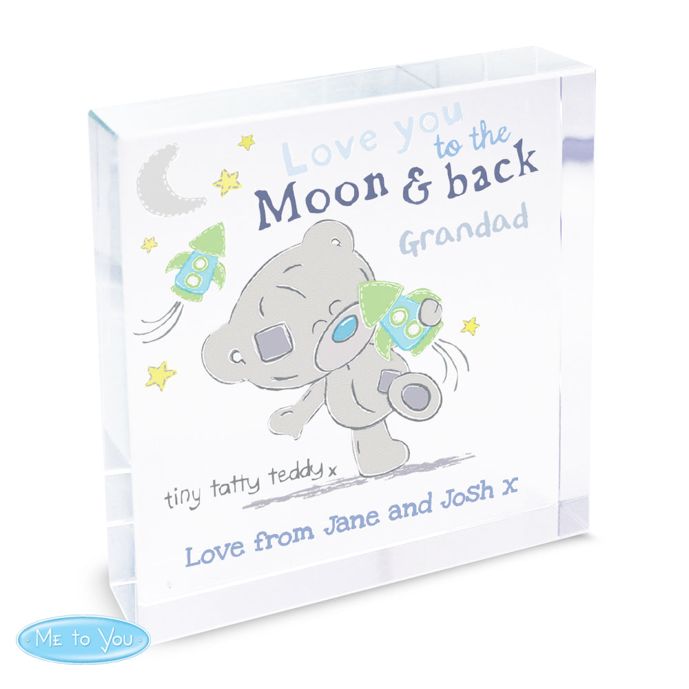 Tiny Tatty Love You to the Moon and Back Crystal Token - Personalised