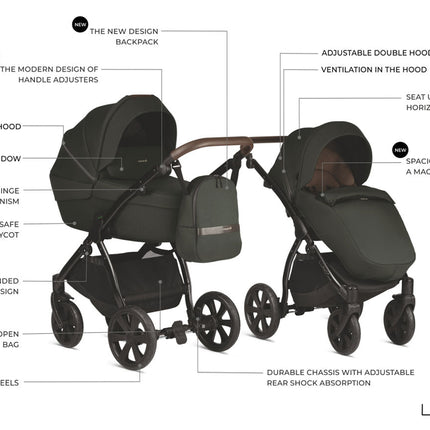 Noordi Luno All Trails 3in1 with Joie i-Snug2 Car Seat