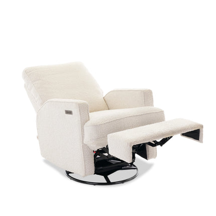 Madison Swivel Glider Recliner Electric Chair - Bouclé Style