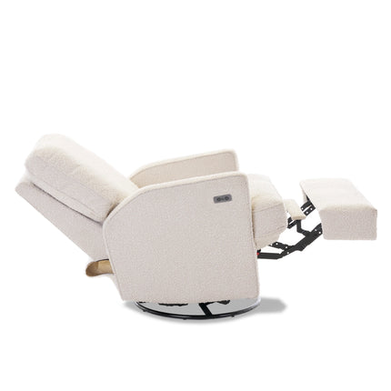 Madison Swivel Glider Recliner Electric Chair - Bouclé Style