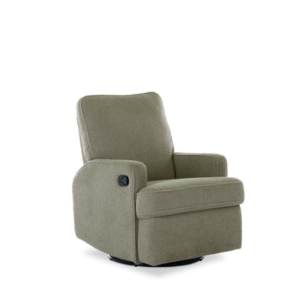 Madison Swivel Glider Recliner Chair - Teddy Fabric Olive