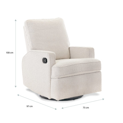 Madison Swivel Glider Recliner Chair - Bouclé Style