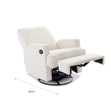 Madison Swivel Glider Recliner Chair - Bouclé Style