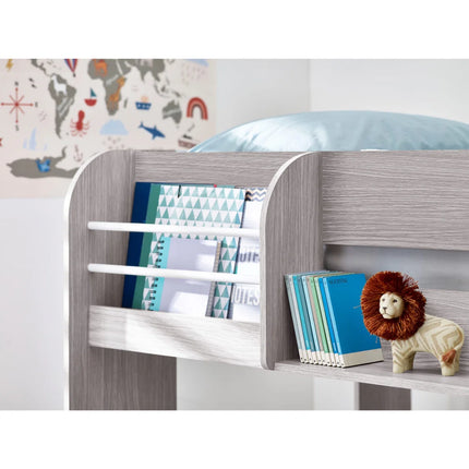 Mars Bunk Bed with Trundle - Grey Oak