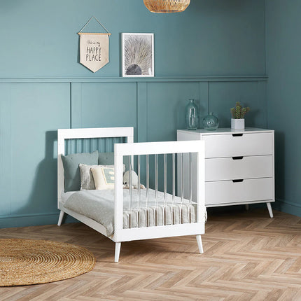 Maya 2 Piece Nursery Furniture Set - White with Acrylic